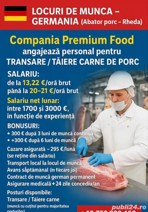 LOCURI DE MUNCĂ   Germania (Abator porc