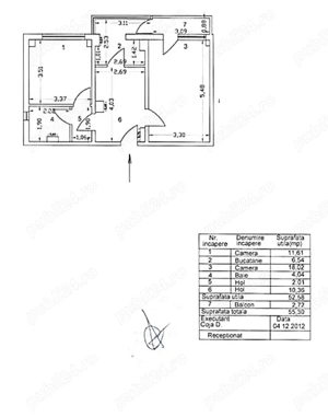  Apartament spațios 2 camere, decomandat, Mazepa   vedere panoramica, etaj 7, bloc cu lift - imagine 9