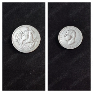 Moneda argint 20 Drachmai, GRECIA, 1960