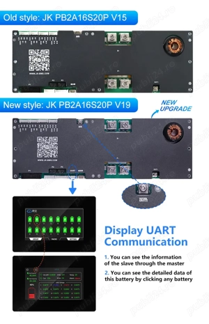BMS JK bms V19 - PB2A16S20P - 2A egalizare - 200A incarcare descarcare cu display touchscreen 4.3 - imagine 4