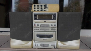 Microsistem JVC Ux-t4r combina radio cd casetofon boxe,telecomanda,combina UK