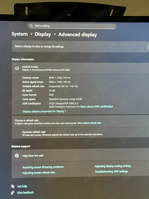 Vand Monitor Gaming QLED 43'' Gigabyte Aorus FV43U 4K UHD 144Hz 1ms Negru