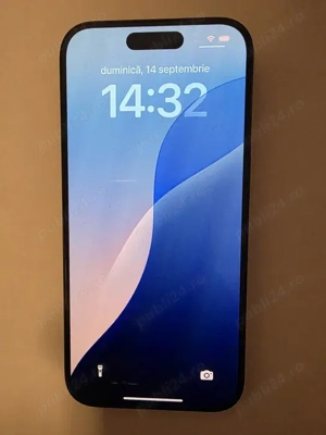 iPhone 15 Pro, 256 GB, negru, inca in garantie