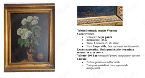22.	Tablou hortensii, semnat Vernescu