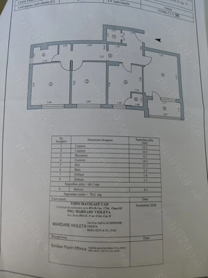 Apartament 3 camere Micro 20 Galati - imagine 2