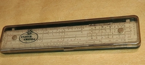 RIGLA  de calcul germany impecabila in cutie lungime 30 cm FABER CASTELL -pret 199 ron
