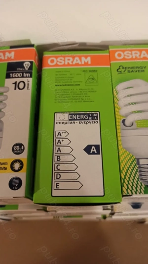 Vând 18 becuri noi, nefolosite, OSRAM DULUX TWIST, 23W, 1600 lm, Warm White, 2700K - imagine 5