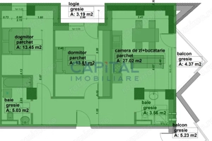 Apartament de vanzare in bloc nou, 3 camere, etaj 2, lift, comision 0% - imagine 2
