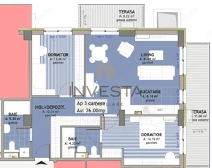 Apartament cu 3 camere in Iris - Ansamblu Exclusivist, imobil nZEB - imagine 2
