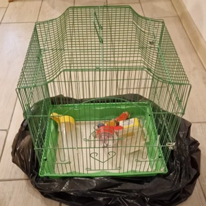 Colivie metalica medie pasari papagal canar pasare + accesorii 