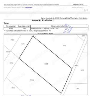 Vind Teren 750mp Vintu de Jos