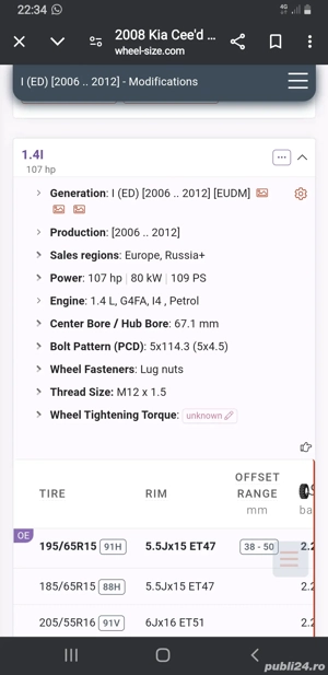 Jenti Tabla R16 Kia Ceed/Hyundai I30 - imagine 3