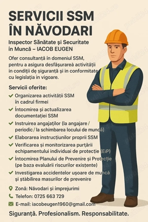 Inspector SSM ofer servicii 