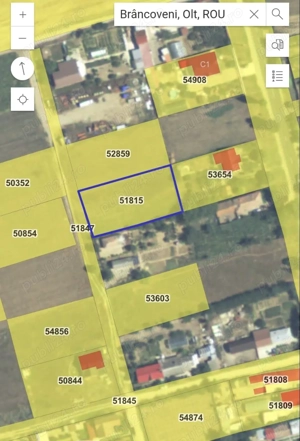 De vânzare teren 1.280 mp   Brâncoveni, Olt