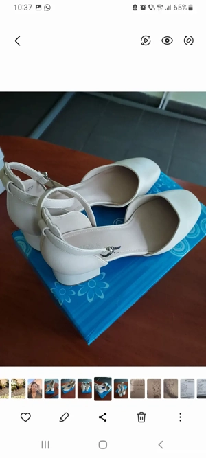 Pantofi fete marimea 37 crem deschis