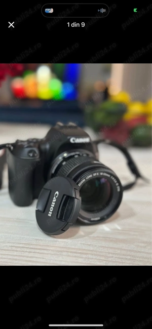 Aparat foto DSLR CANON EOS 250D, 24.1 MP, Wi-Fi, negru + Obiectiv EF-S 18-55mm IS