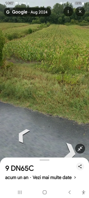 teren intravilan-extra. ,cu deschidere 26 m la șoseaua principală,  Craiova-Rm. Valcea 