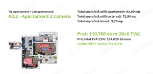 C 1556 De vânzare apartament cu 2 camere în Tg Mures- Green Residence - imagine 5