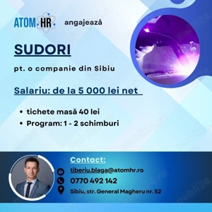 Atom HR angajează Sudori!