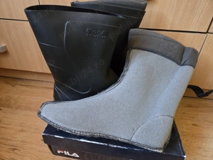 Cizme de ploaie călduroase și îmblănite, Negru, Copii Dama - imagine 5