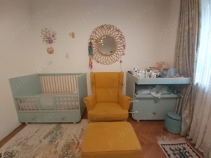 Set Ikea patut bebe+masa de infasat+dulap haine