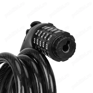 Antifurt Bicicletă, Trotinetă & Scuter cu Parolă | Cablu Oțel Anti-furt 1250mm x 12mm