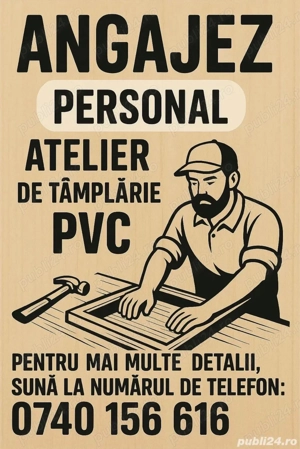 Angajez personal pentru atelier tamplarie PVC