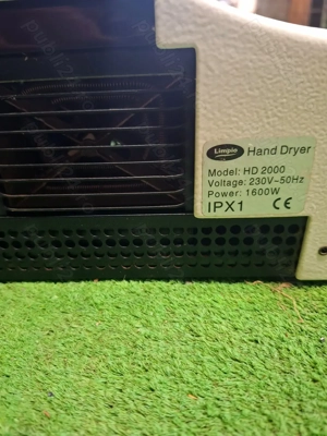 Uscator de maini profesional aluminiu 1600 W Limpio HD 2000 - imagine 4