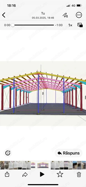 Vând structură metalică confecționată - imagine 3