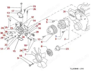 Nissan Cabstar Capac termostat - imagine 3