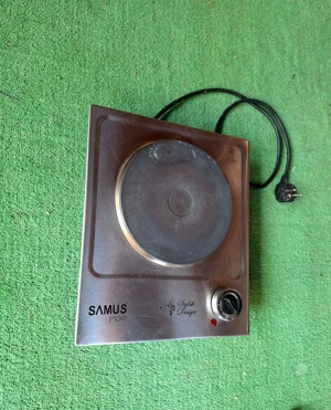 Plita electrica Inox antiamprenta Samus 1500W Termostat reglabil - imagine 3