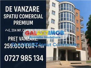 Spatiu comercial 204,21mp de vanzare,centrul Buzaului