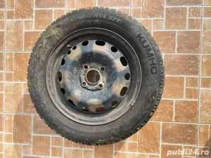 Vand  anvelope M+S 175/65 r14 82T KUMHO aproape noi cu jante  - imagine 4