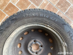 Vand  anvelope M+S 175/65 r14 82T KUMHO aproape noi cu jante  - imagine 3