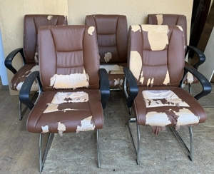 5 buc Scaun de Conferinta cu brate; Fotoliu fix; PENTRU RETAPITARE