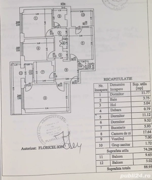 Apartament 4 camere, 89 mp, etaj 6 10, zona excelenta   100.000 EUR