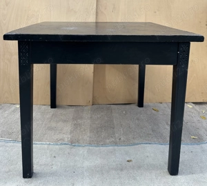 Masuta de cafea Vintage din Lemn masiv; Masa cu blat 80x76 cm