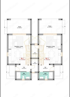 Duplex cu 4 camere, despărțit prin camera tehnica | Mosnita Noua | Barista - imagine 14