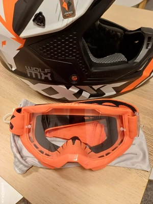 Casca enduro Axxis, ochelari 100% - imagine 2