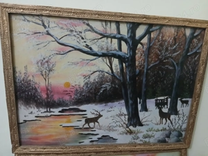 Tablouri ulei vechi,unul semnat,plus goblen