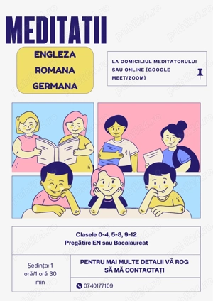 Meditatii Limba Romana. Limba Germana, Limba Engleza