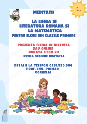 Meditații limba și literatura română  matematică clase primare 