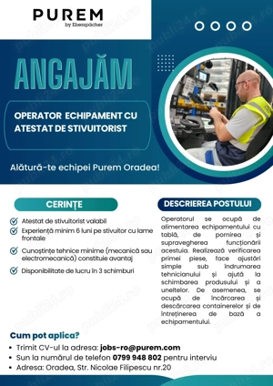 Purem by Eberspacher Oradea angajeaza!!!