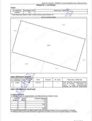 Teren de vanzare Mosnita Noua 742 mp