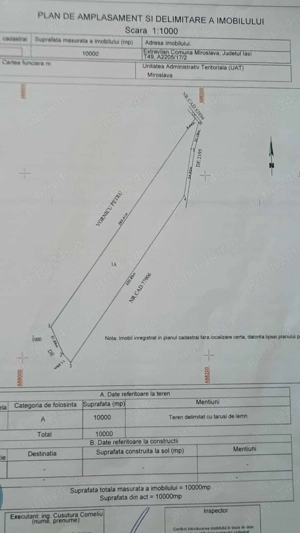 ! Teren extravilan, Miroslava Iași !! - imagine 2