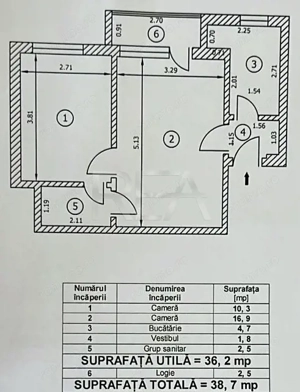 2 camere strada Frederic Chopin - Floreasca
