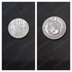 Moneda argint 2 Kronor, SUEDIA, 1956