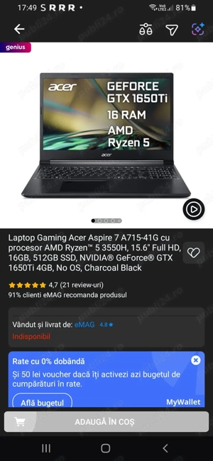 Vând laptop Acer în stare foarte buna - imagine 2