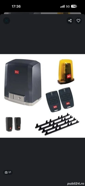 Kit BFT Deimos A400 automatizare porti culisante 400kg + 4m cremaliera