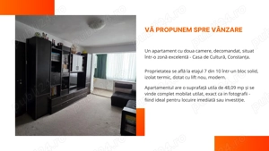 Vânzare apartament 2 camere   48,09 mp   Zona Casa de Cultură, Constanța   